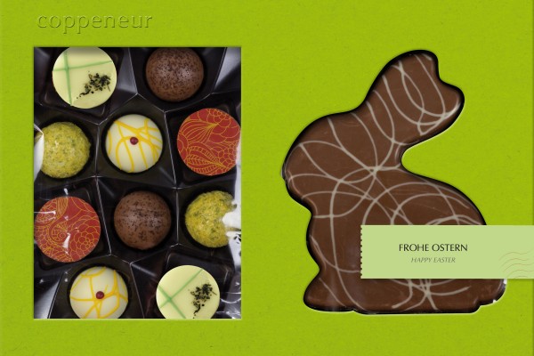 Ostergeschenkset Hase & Pralinen